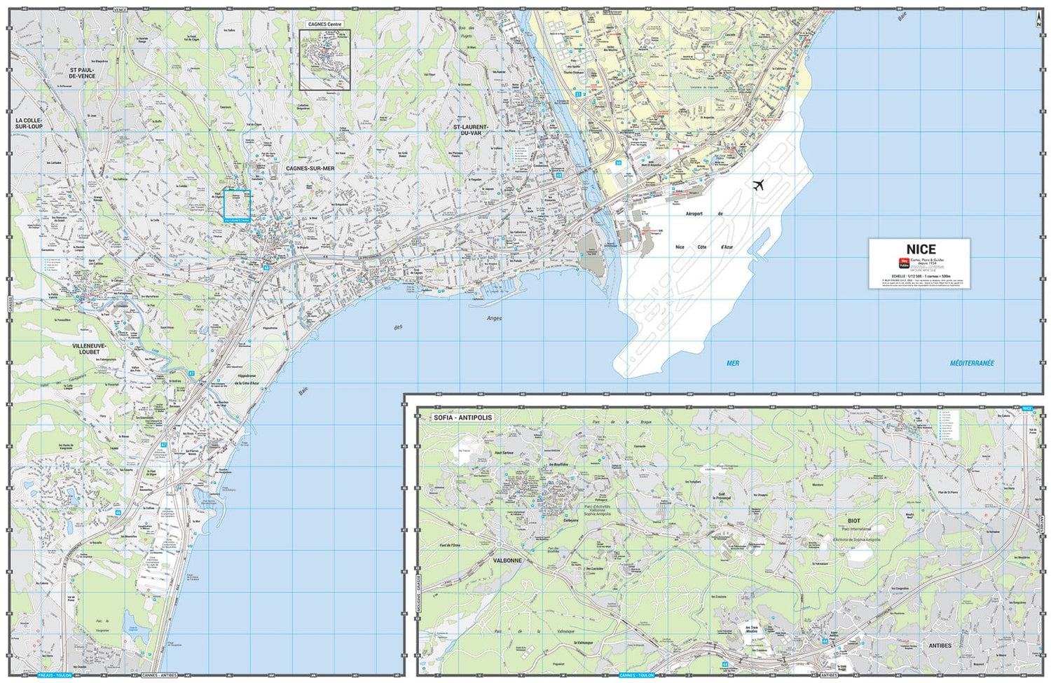 Nice - Plan de ville grand format | Blay Foldex plan de ville Blay Foldex