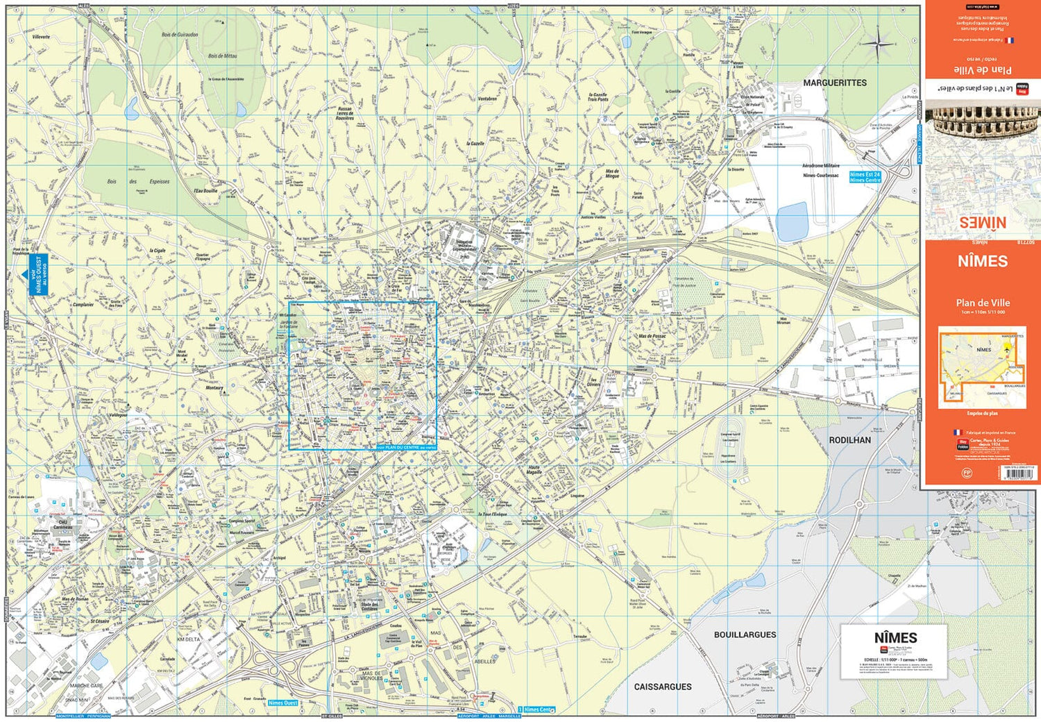 Nîmes, Gard - Plan de ville | Blay Foldex plan de ville Blay Foldex