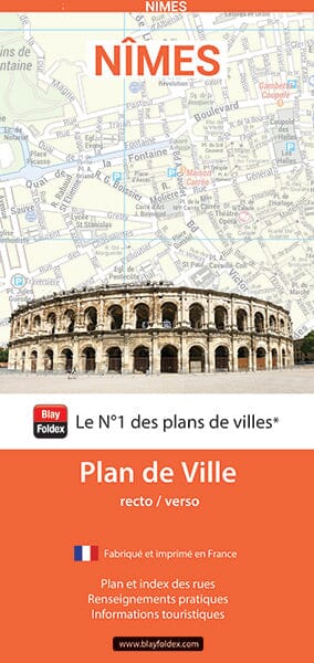 Nîmes, Gard - Plan de ville | Blay Foldex plan de ville Blay Foldex