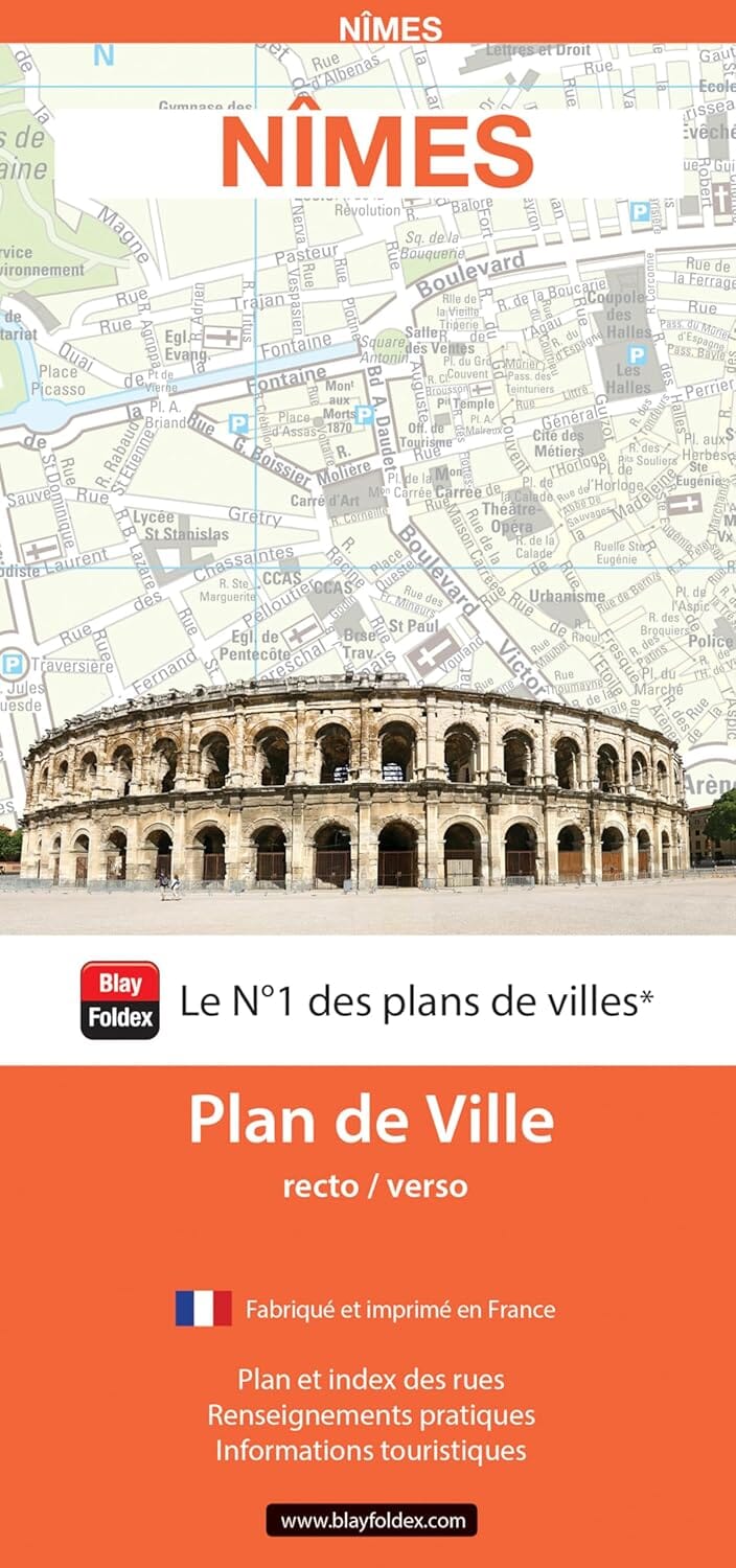 Nîmes, Gard - Plan de ville | Blay Foldex plan de ville Blay Foldex 
