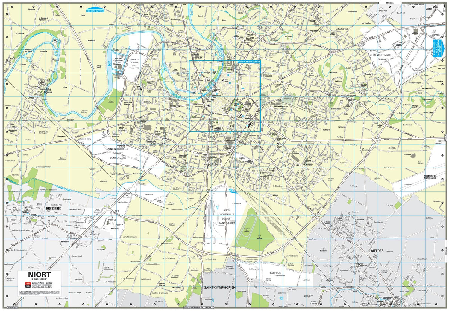 Niort, Deux Sèvres - Plan de ville | Blay Foldex plan de ville Blay Foldex