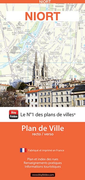 Niort, Deux Sèvres - Plan de ville | Blay Foldex plan de ville Blay Foldex