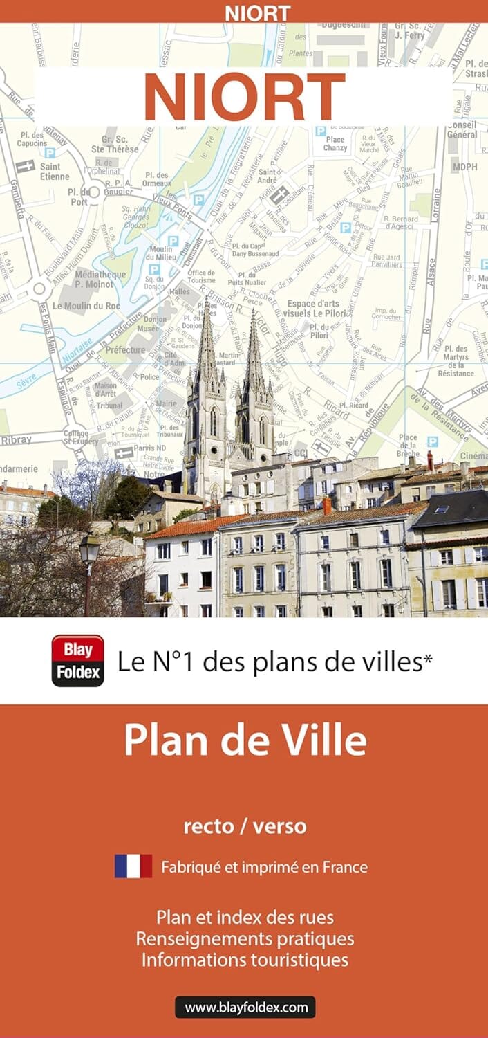 Niort, Deux Sèvres - Plan de ville | Blay Foldex plan de ville Blay Foldex 