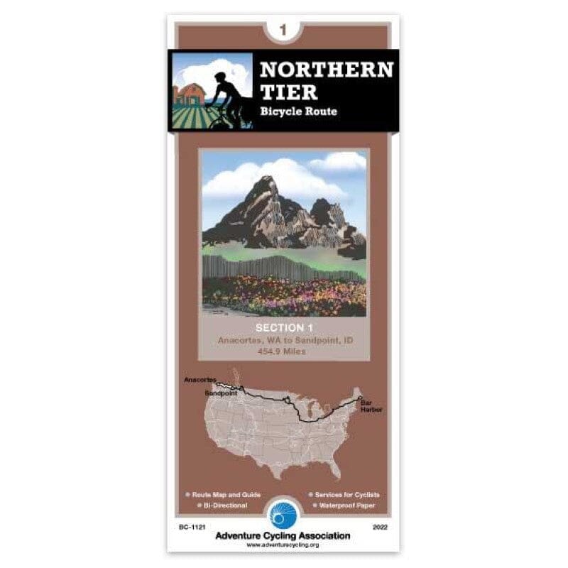Northern Tier - Bicycle Route Section 1 | Adventure Cycling Association carte cycliste Adventure Cycling Association Default Title