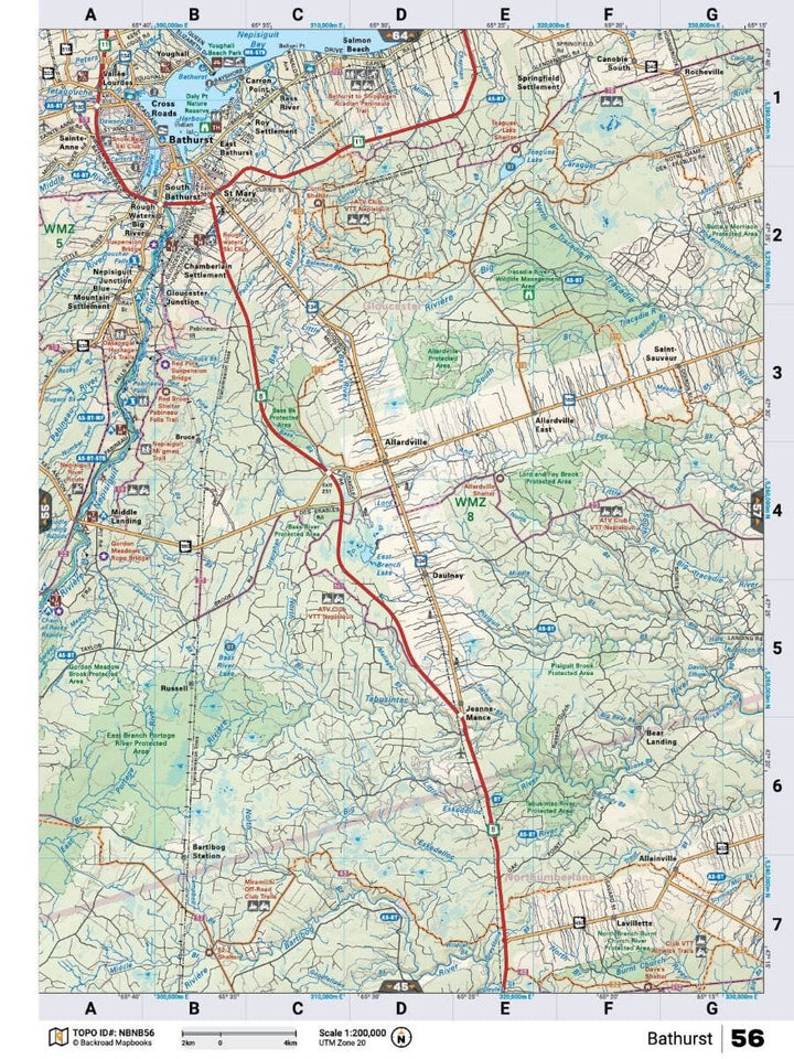 Nouveau Brunswick MapBook | Backroads Mapbooks atlas Backroads Mapbooks 