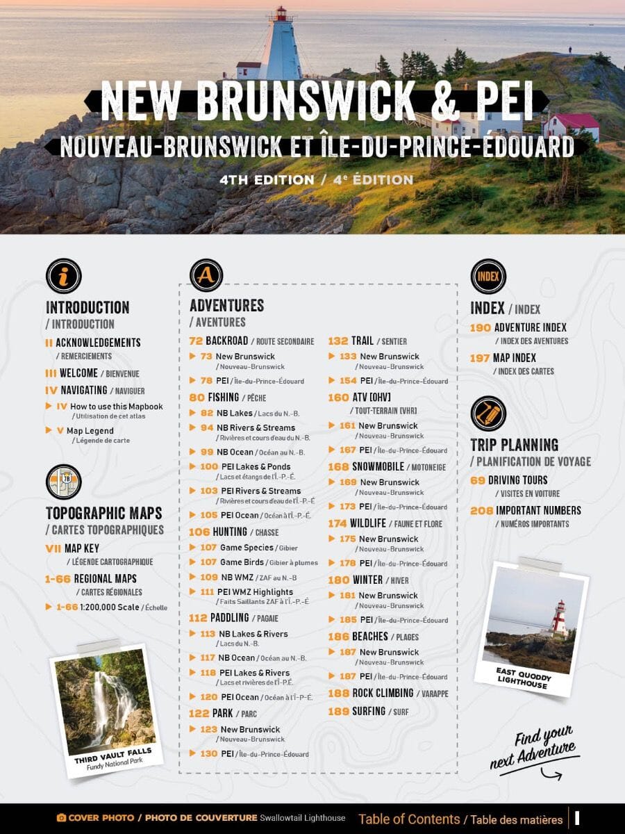 Nouveau Brunswick MapBook | Backroads Mapbooks atlas Backroads Mapbooks 