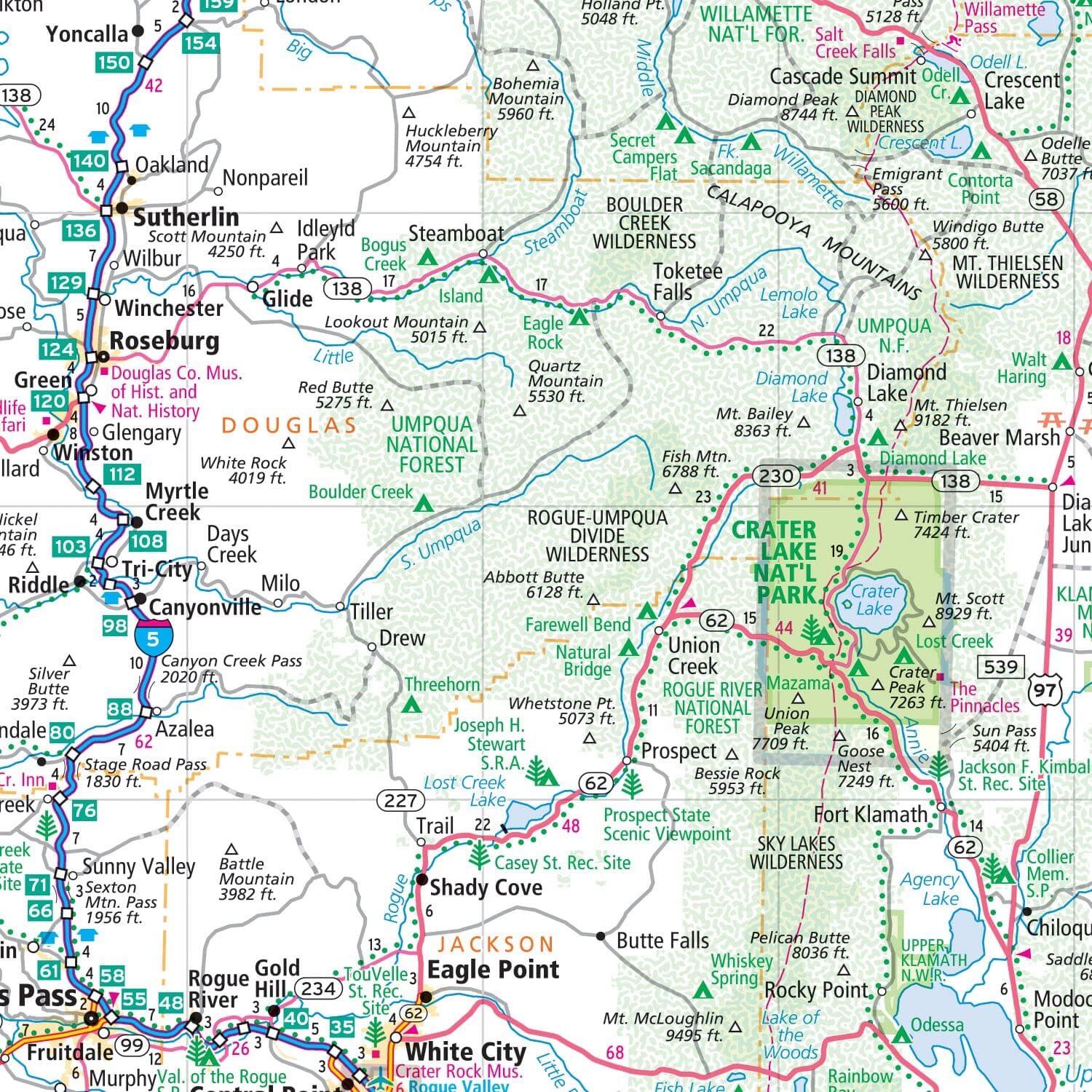 Oregon, carte facile à plier | Rand McNally carte routière Rand McNally 