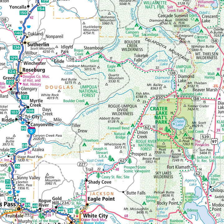 Oregon, carte facile à plier | Rand McNally carte routière Rand McNally 