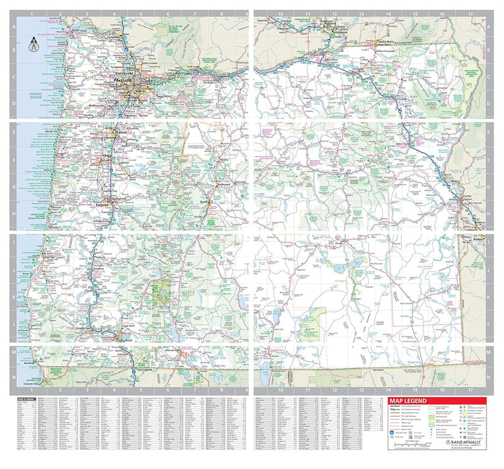 Oregon, carte facile à plier | Rand McNally carte routière Rand McNally 