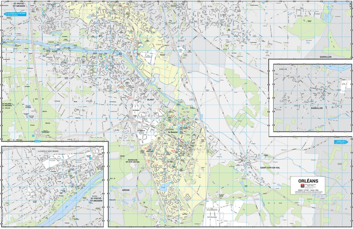 Orléans - Plan de ville grand format | Blay Foldex plan de ville Blay Foldex