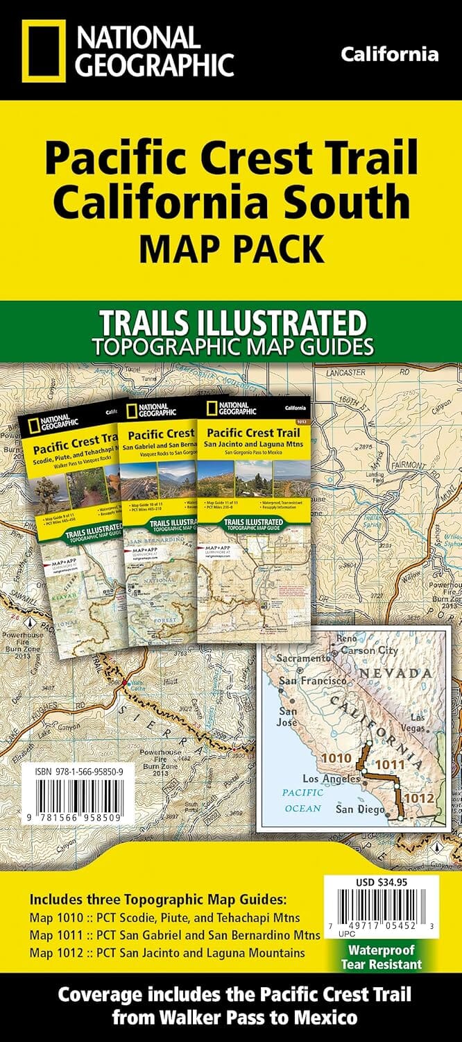 Pacific Crest Trail : California South (lot de cartes) | National Geographic carte de randonnée National Geographic 