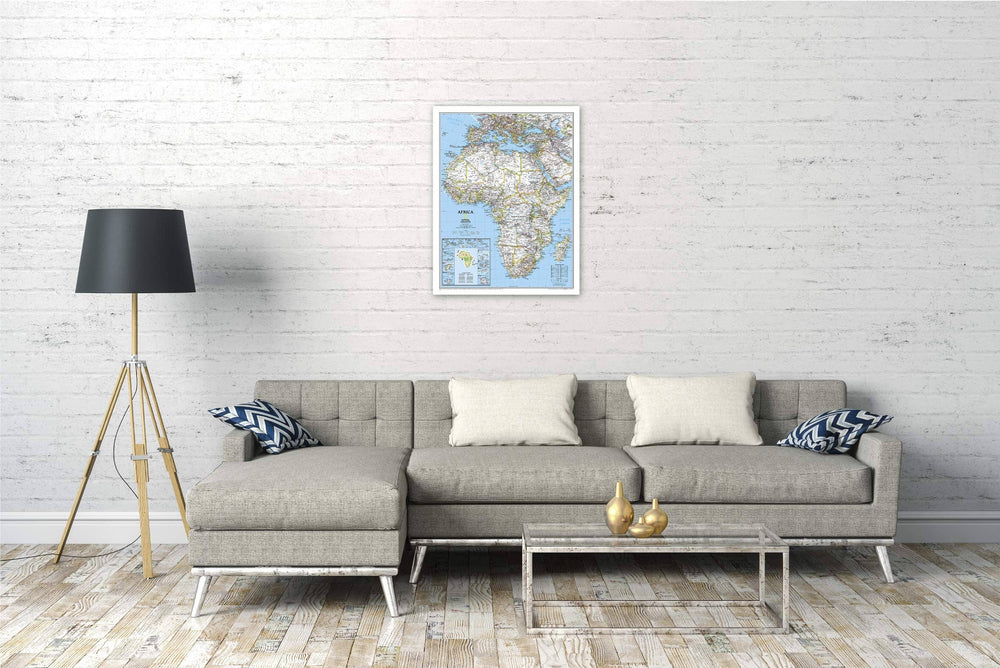 Poster (en anglais) - Afrique politique - 57 x 74 cm | National Geographic carte murale petit tube National Geographic 