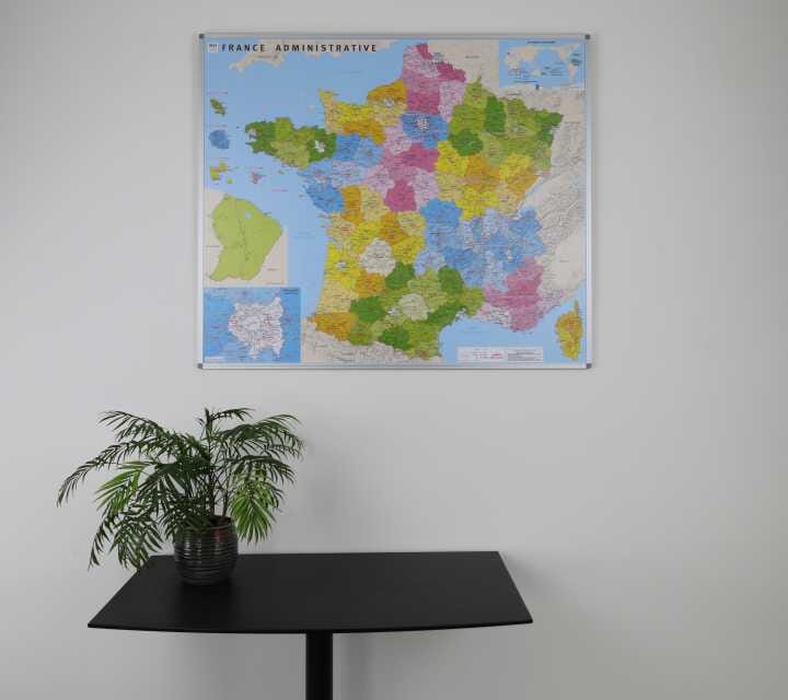 Panneau magnétique - France administrative - 115 x 100 cm | IGN panneau magnétique IGN 