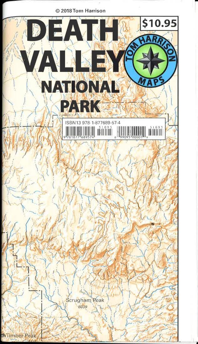 Parc national de la Vallée de la Mort, Californie | Tom Harrison Maps carte de randonnée Tom Harrison Maps