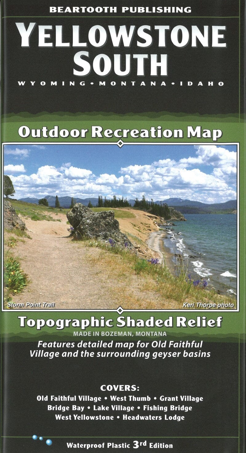 Parc national de Yellowstone - Wyoming - Montana et Idaho | Beartooth Publishing carte routière Beartooth Publishing