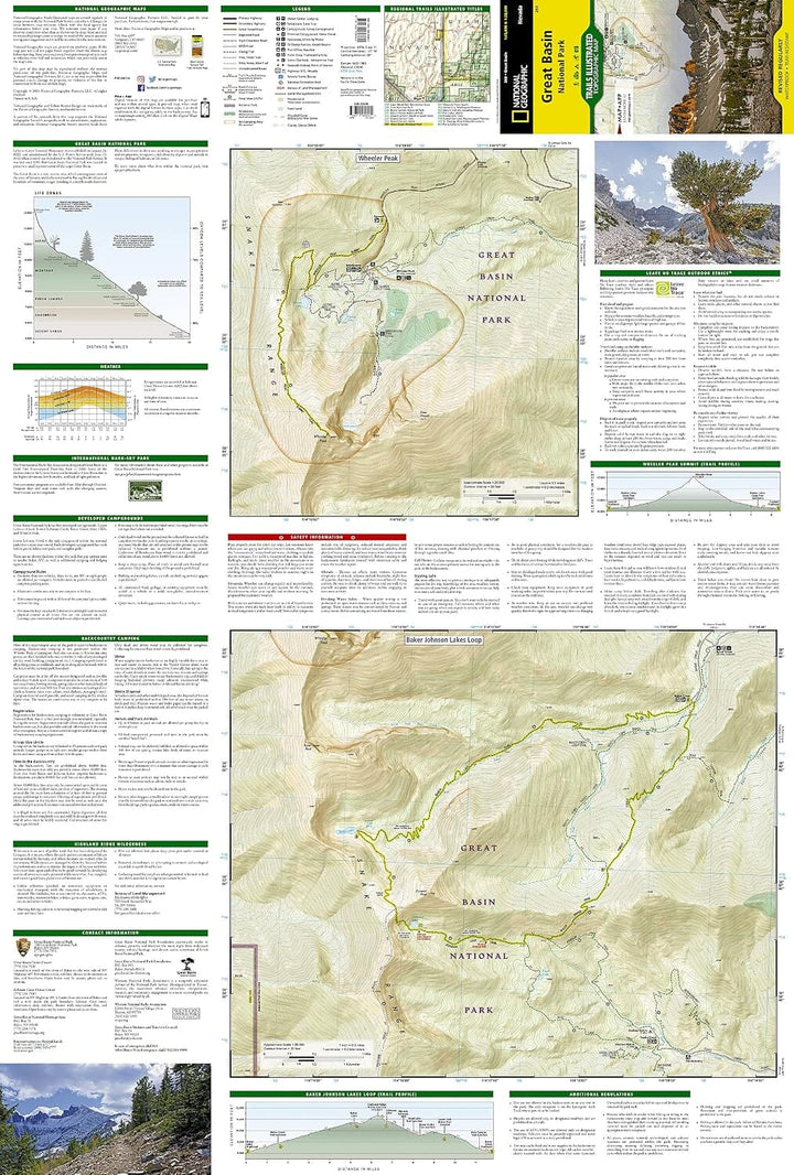 Parc national du Grand Bassin (Nevada) | National Geographic carte de randonnée National Geographic 
