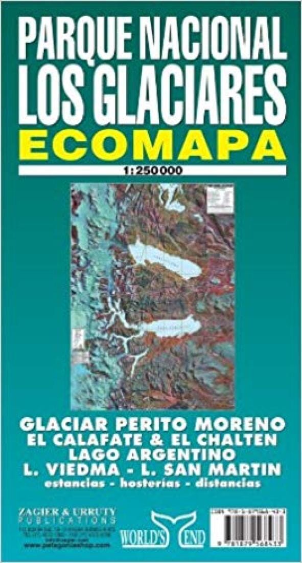 Parc national Los Glaciares, Patagonie | Zagier y Urruty carte routière Zagier y Urruty