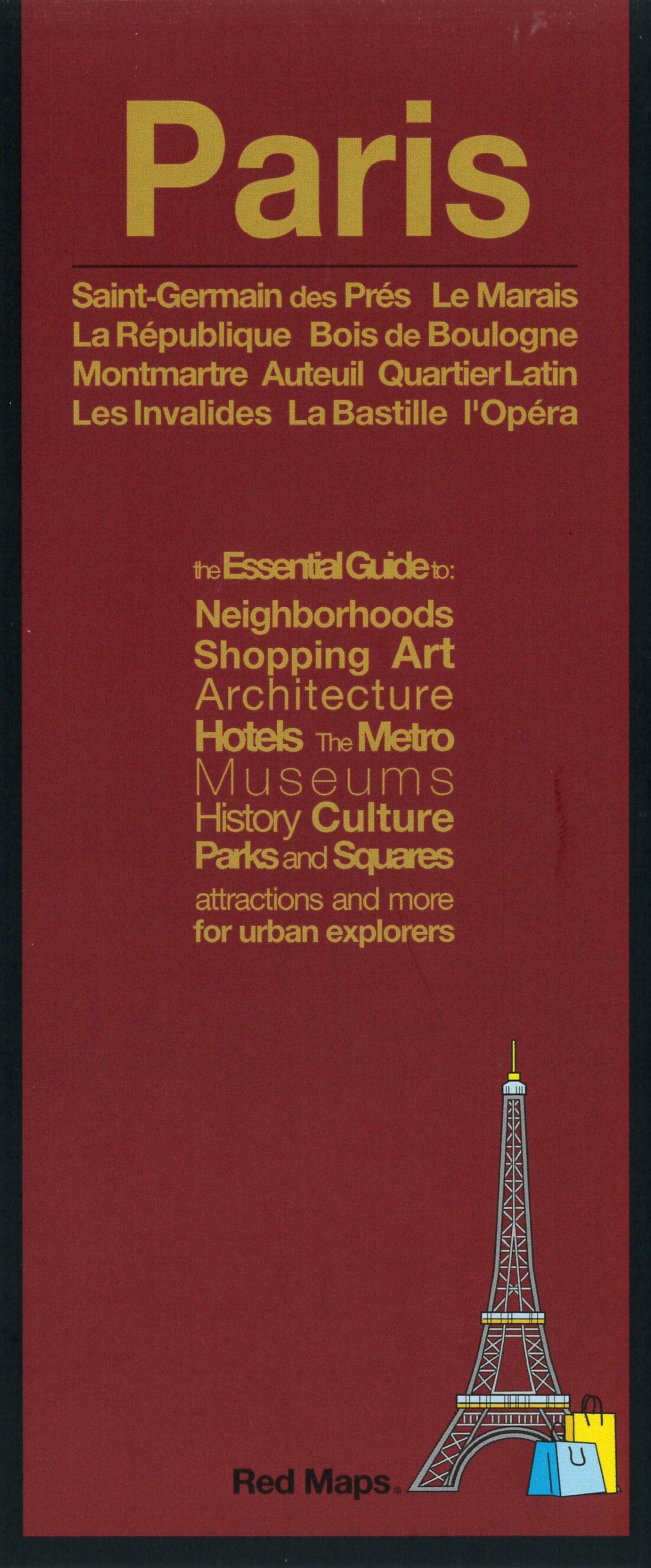 Paris, France | Cartes rouges plan de ville Red Maps