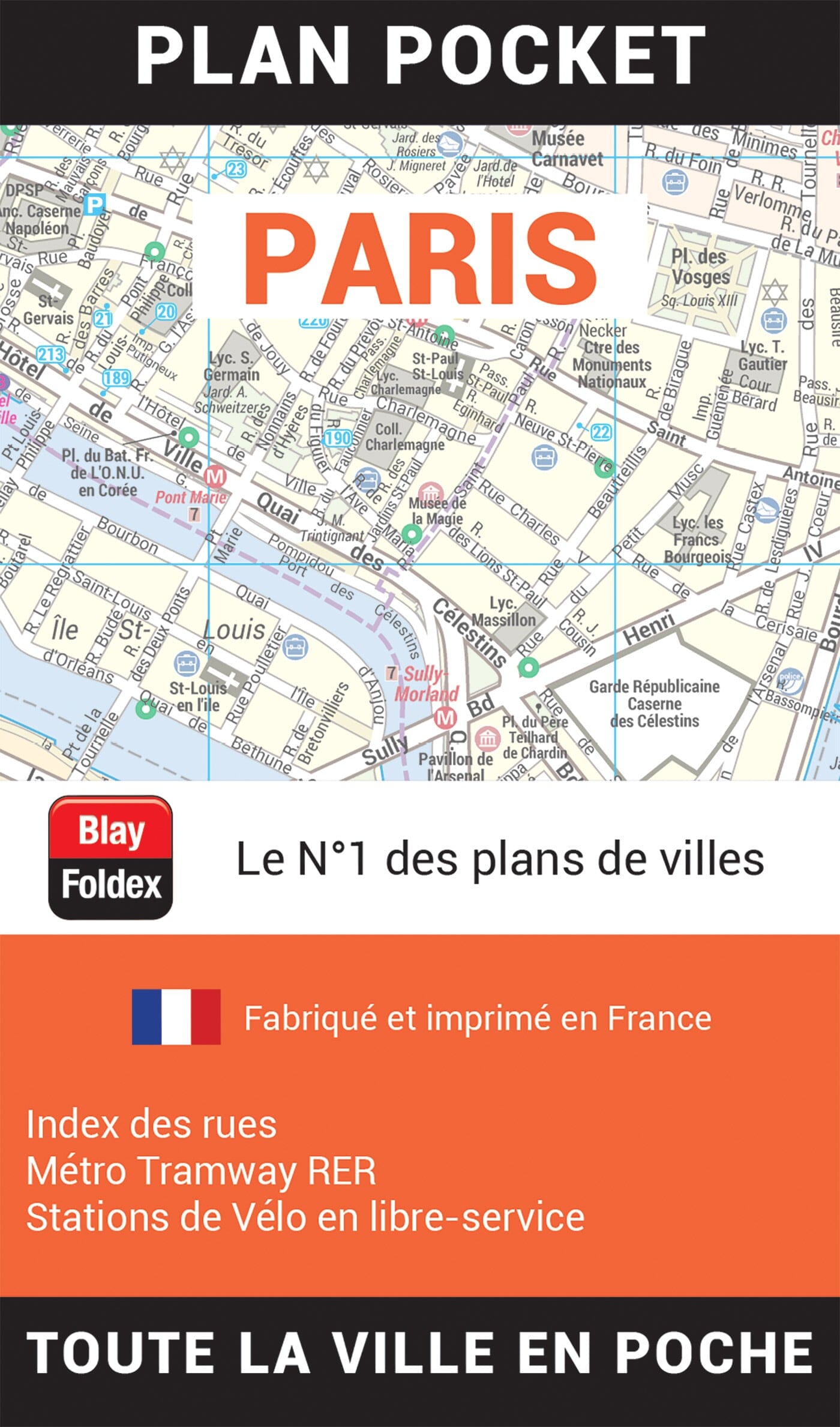 Paris, Île-de-France - Plan de ville "pocket" | Blay Foldex plan de ville Blay Foldex