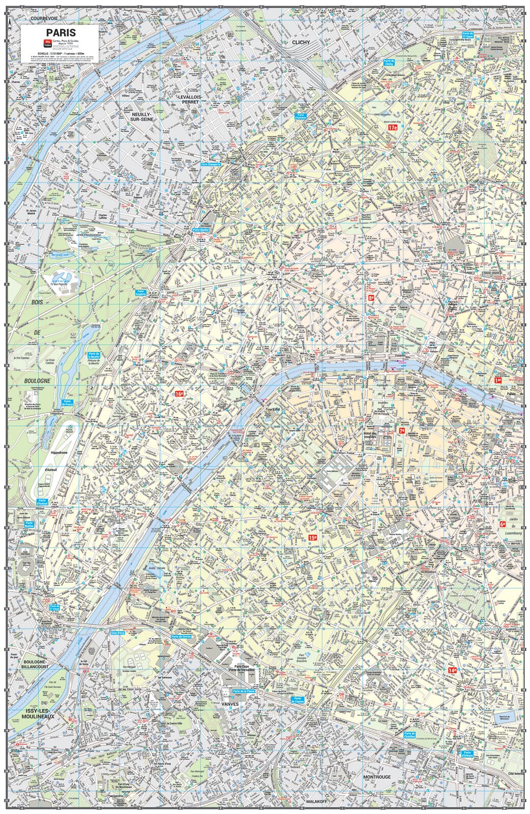 Paris - Plan de ville grand format | Blay Foldex plan de ville Blay Foldex