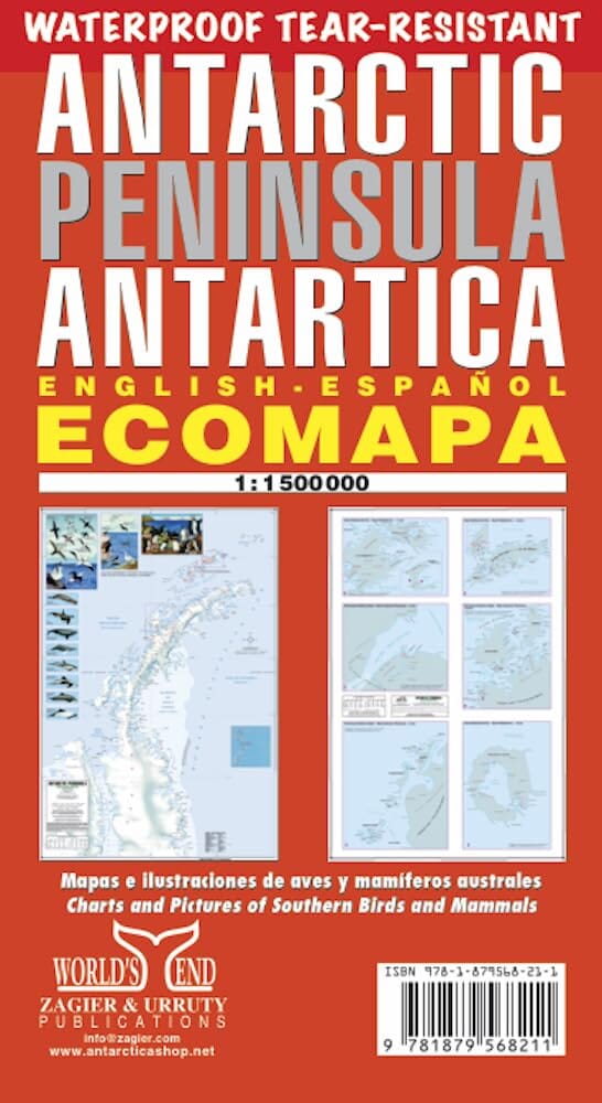 Péninsule Antarctique Ecomapa | Zagier y Urruty carte routière Zagier y Urruty 