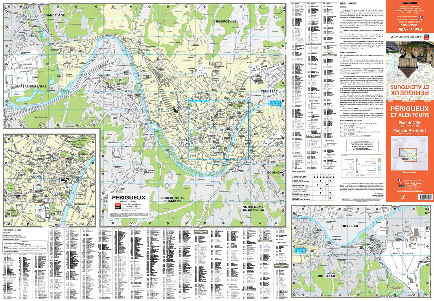 Périgueux, Dordogne - Plan de ville | Blay Foldex plan de ville Blay Foldex