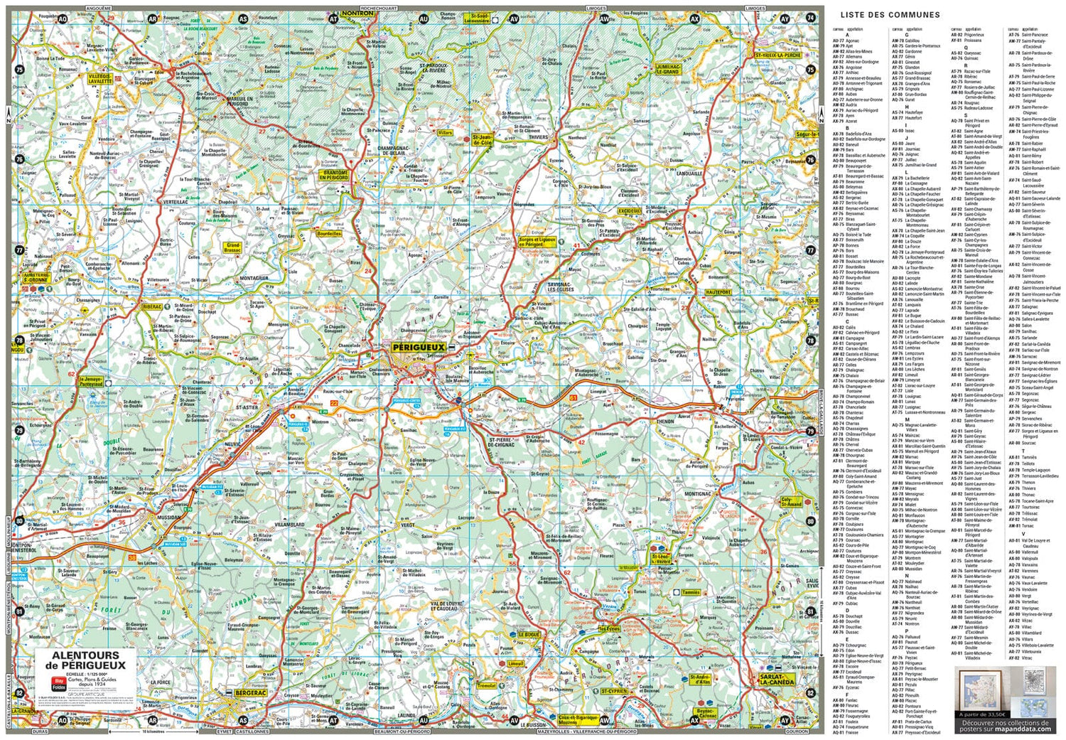 Périgueux, Dordogne - Plan de ville | Blay Foldex plan de ville Blay Foldex