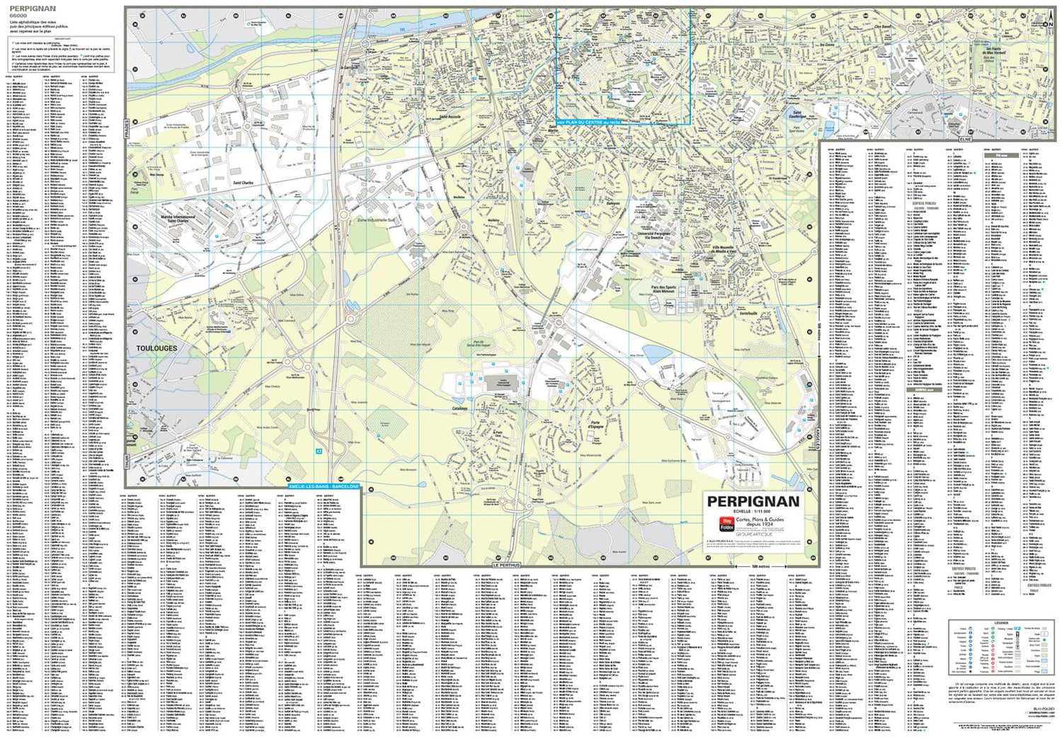 Perpignan, Pyrénées-Orientales - Plan de ville | Blay Foldex plan de ville Blay Foldex