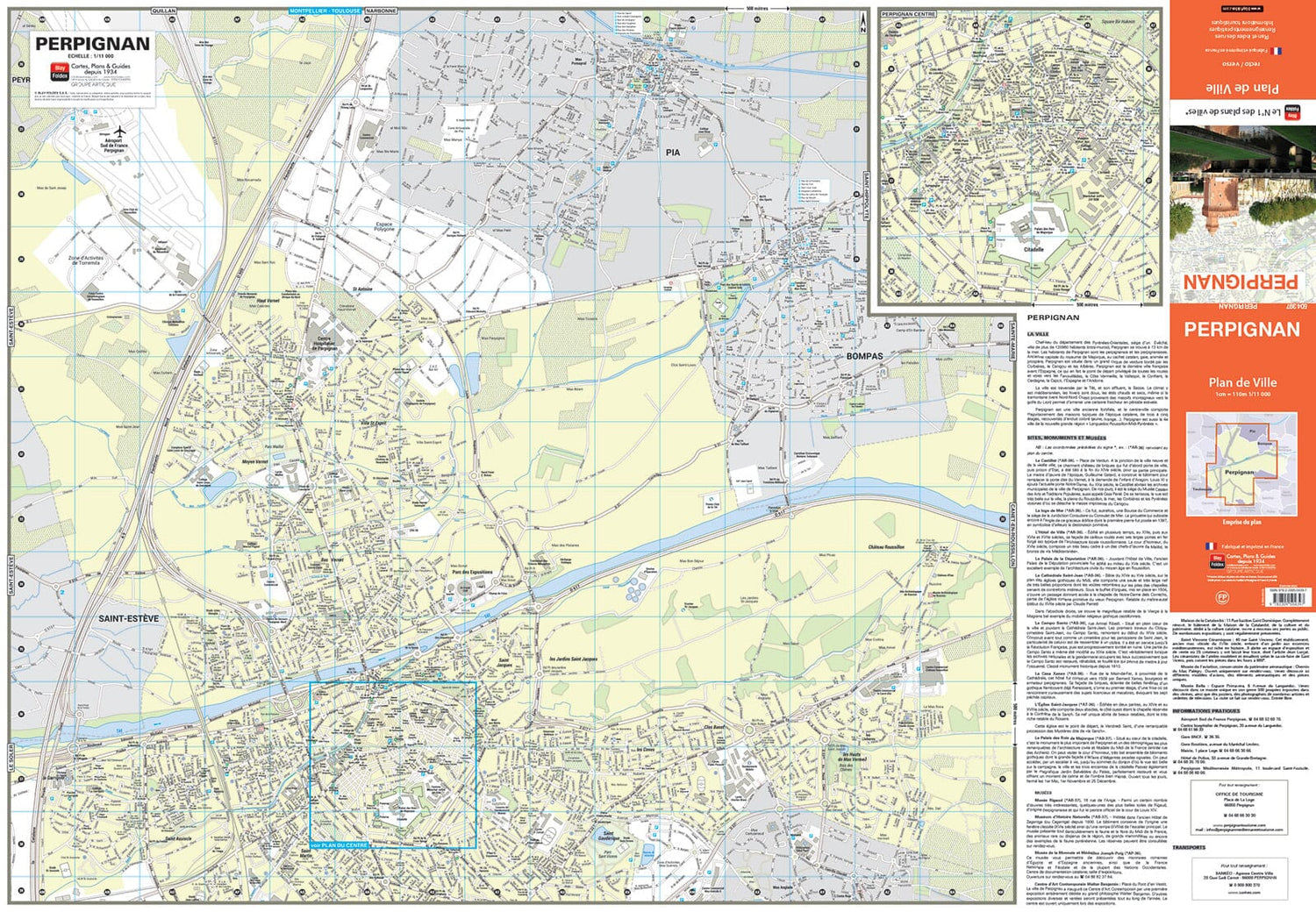 Perpignan, Pyrénées-Orientales - Plan de ville | Blay Foldex plan de ville Blay Foldex