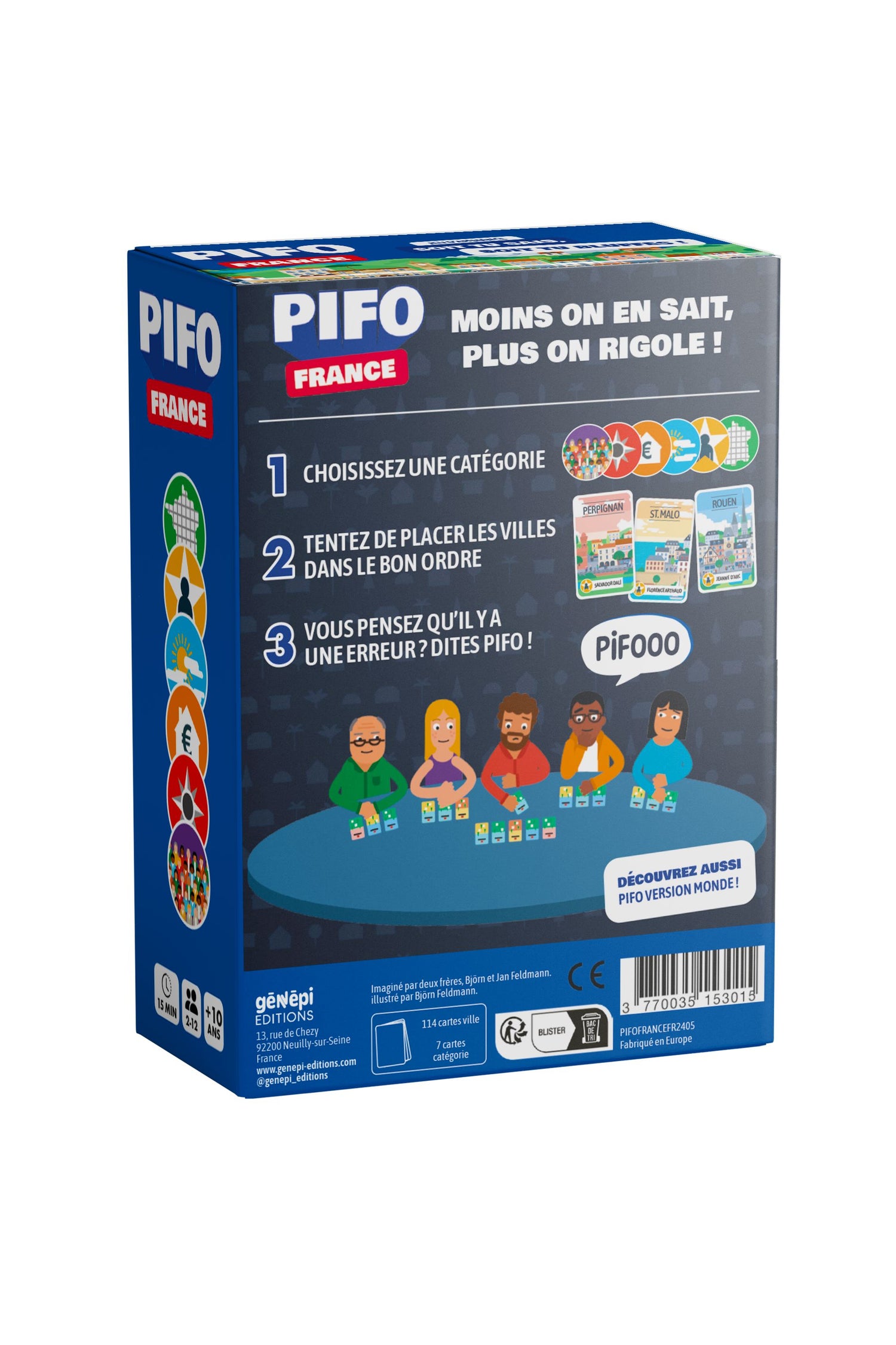 PIFO France – Le jeu de bluff sur la géographie française | Génépi Éditions jeu Génépi Éditions 