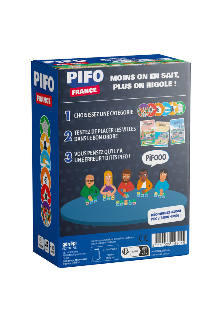 PIFO France – Le jeu de bluff sur la géographie française | Génépi Éditions jeu Génépi Éditions 