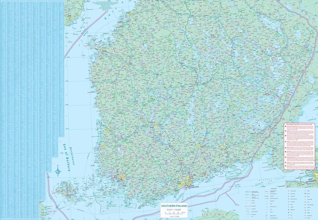 Plan de Helsinki & Carte du sud de la Finlande | ITM carte pliée ITM 