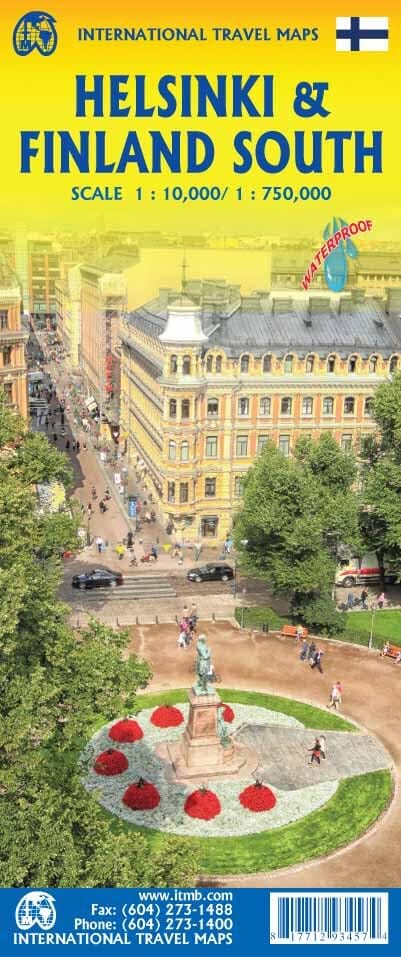 Plan de Helsinki & Carte du sud de la Finlande | ITM carte routière ITM