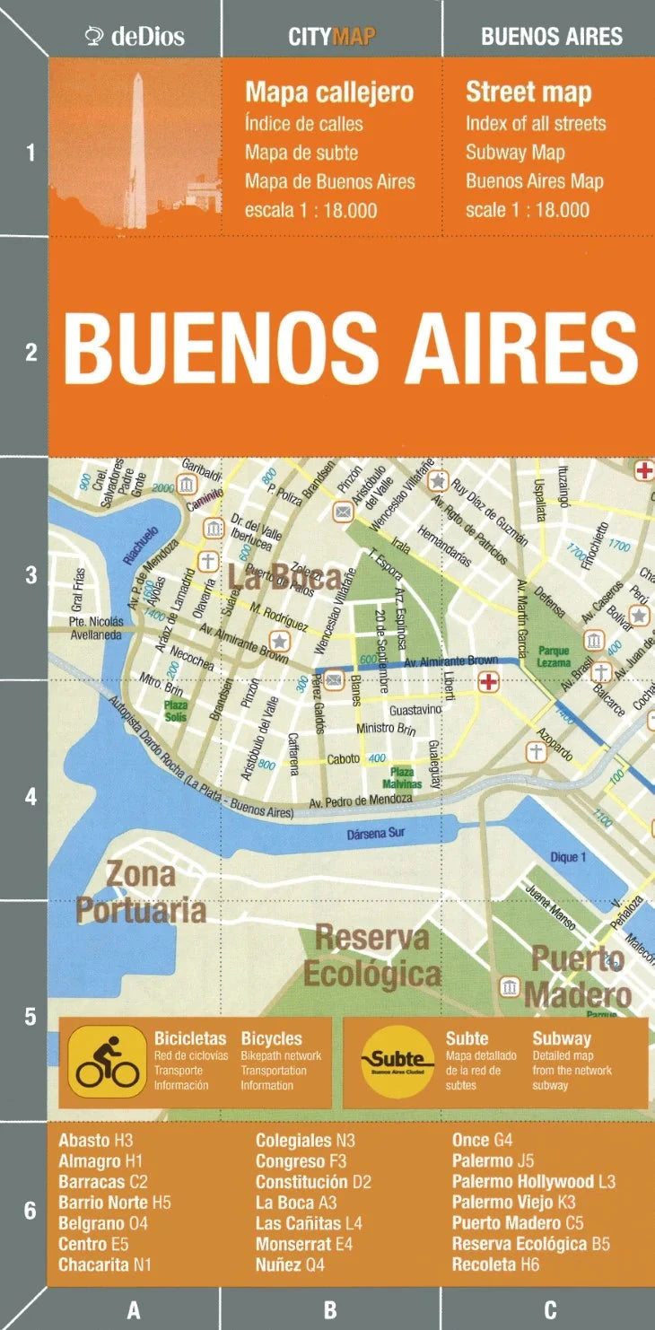 Plan de la ville de Buenos Aires | deDios Editores plan de ville DeDios 