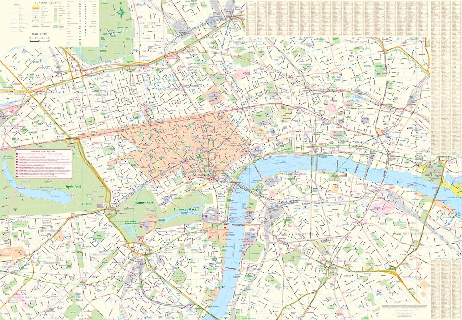 Plan de Londres & Carte du sud-est de l'Angleterre | ITM plan de ville ITM