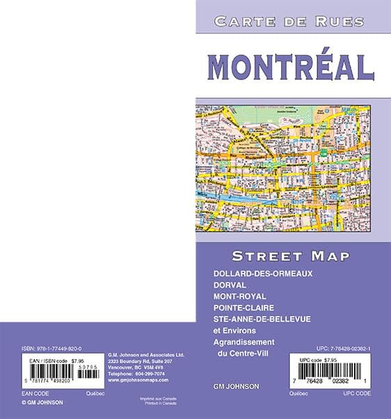 Plan de Montréal, Canada | GM Johnson plan de ville GM Johnson 