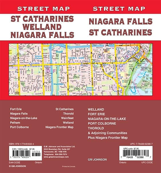 Plan de Niagara Falls, St. Catharines, Welland & Fort Erie | GM Johnson plan de ville GM Johnson 
