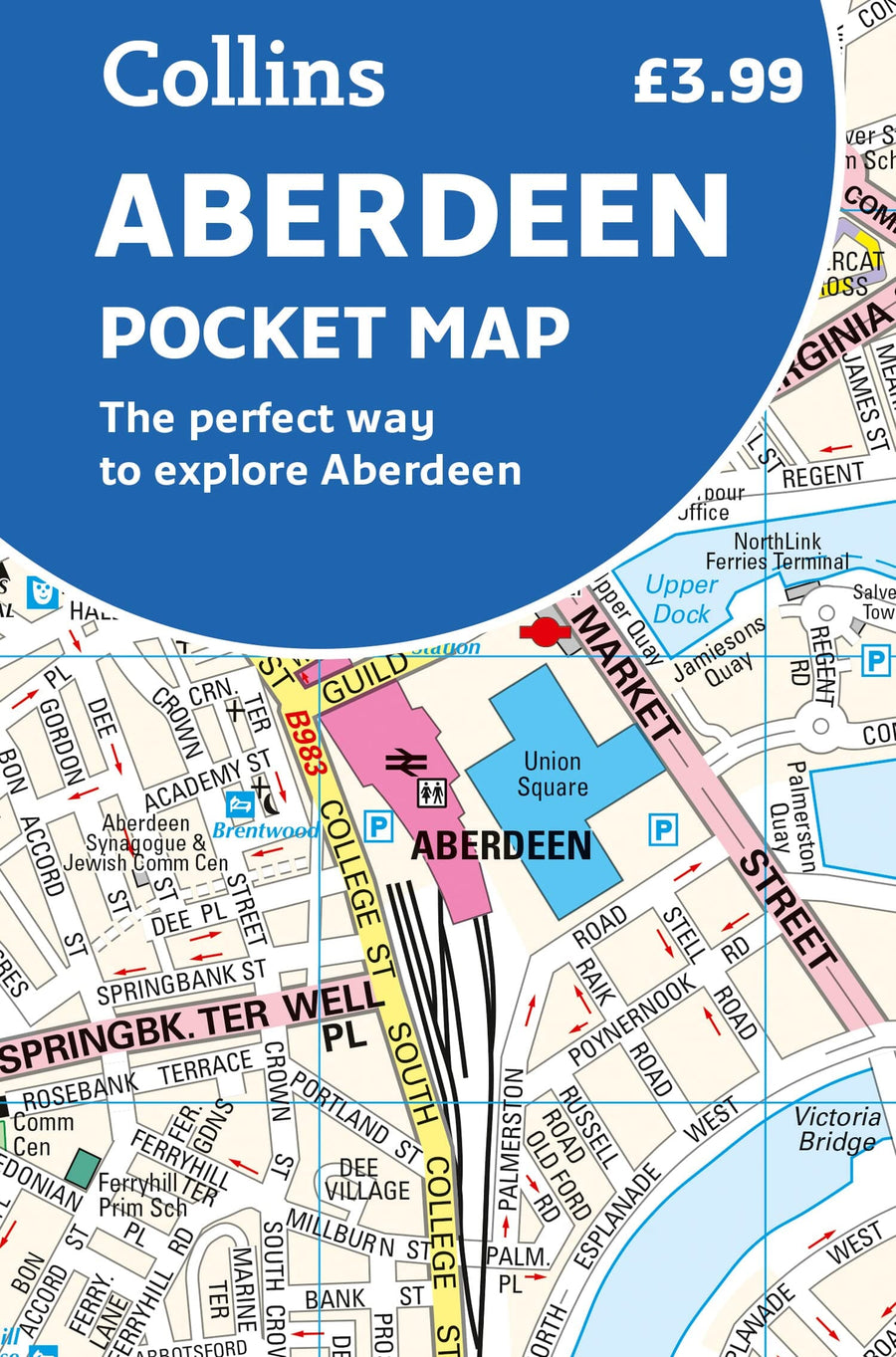 Plan de poche - Aberdeen (Écosse) | Collins carte pliée Collins 