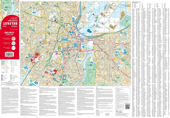 Plan de poche - Belfast | Collins carte pliée Collins 