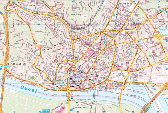 Plan de poche - Bratislava | Freytag & Berndt carte pliée Freytag & Berndt 