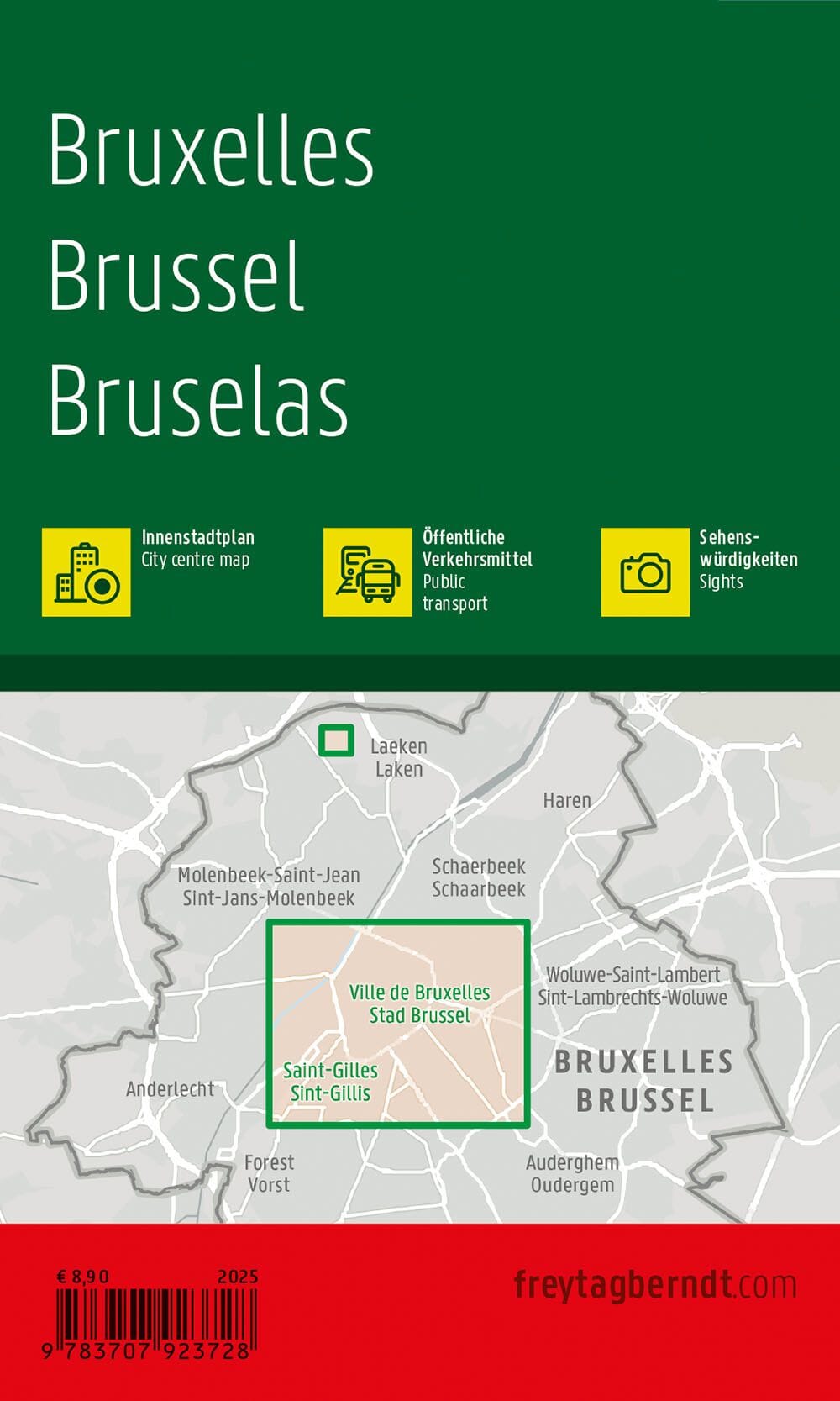 Plan de poche - Bruxelles (Belgique) | Freytag & Berndt plan de ville Freytag & Berndt 