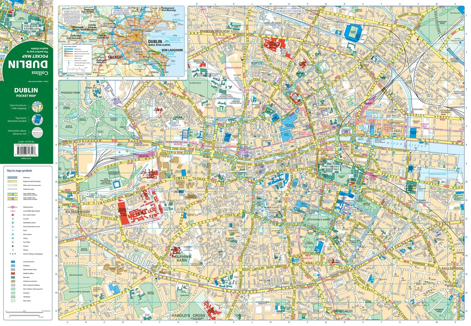 Plan de poche - Dublin | Collins plan de ville Collins
