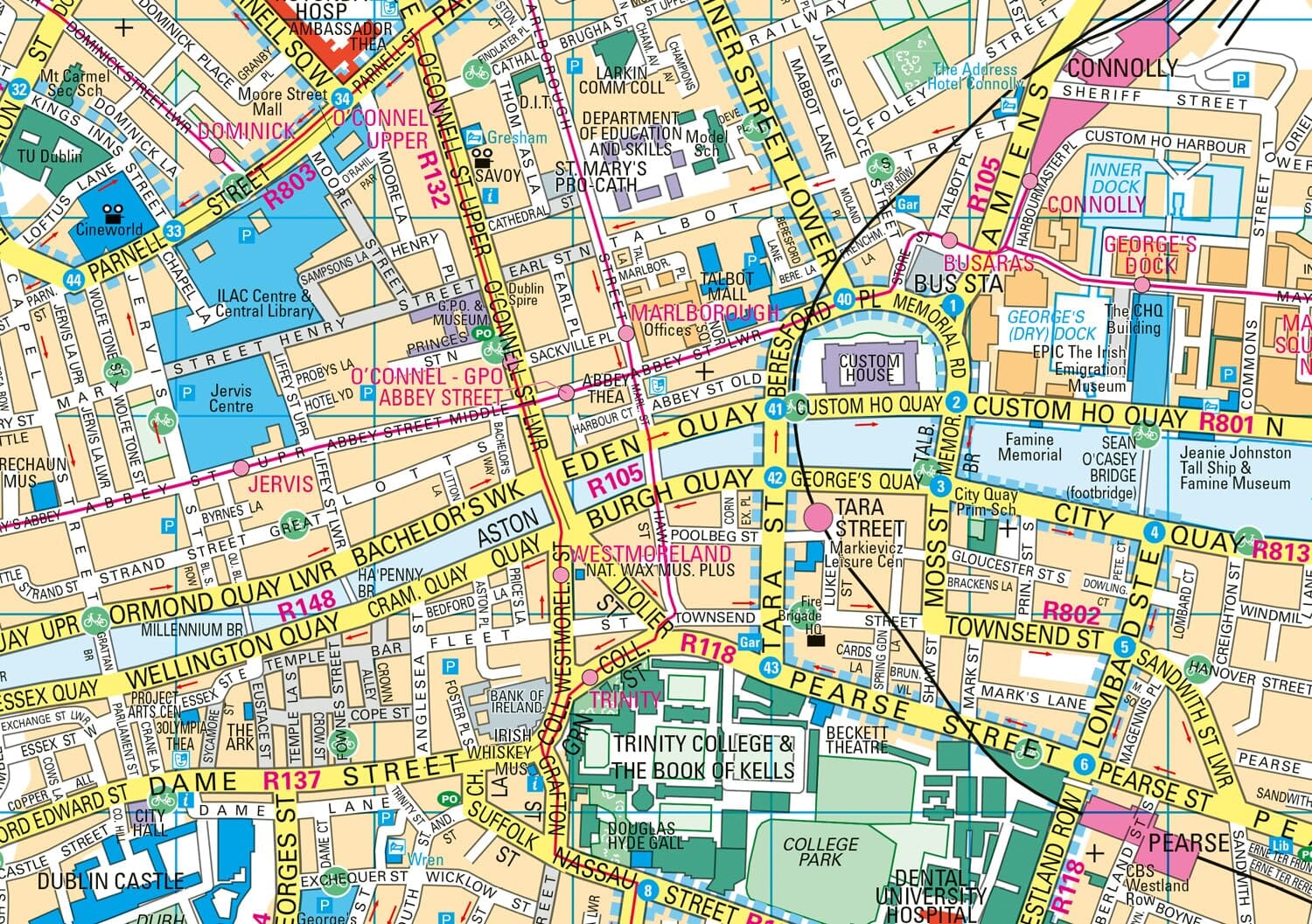 Plan de poche - Dublin | Collins plan de ville Collins