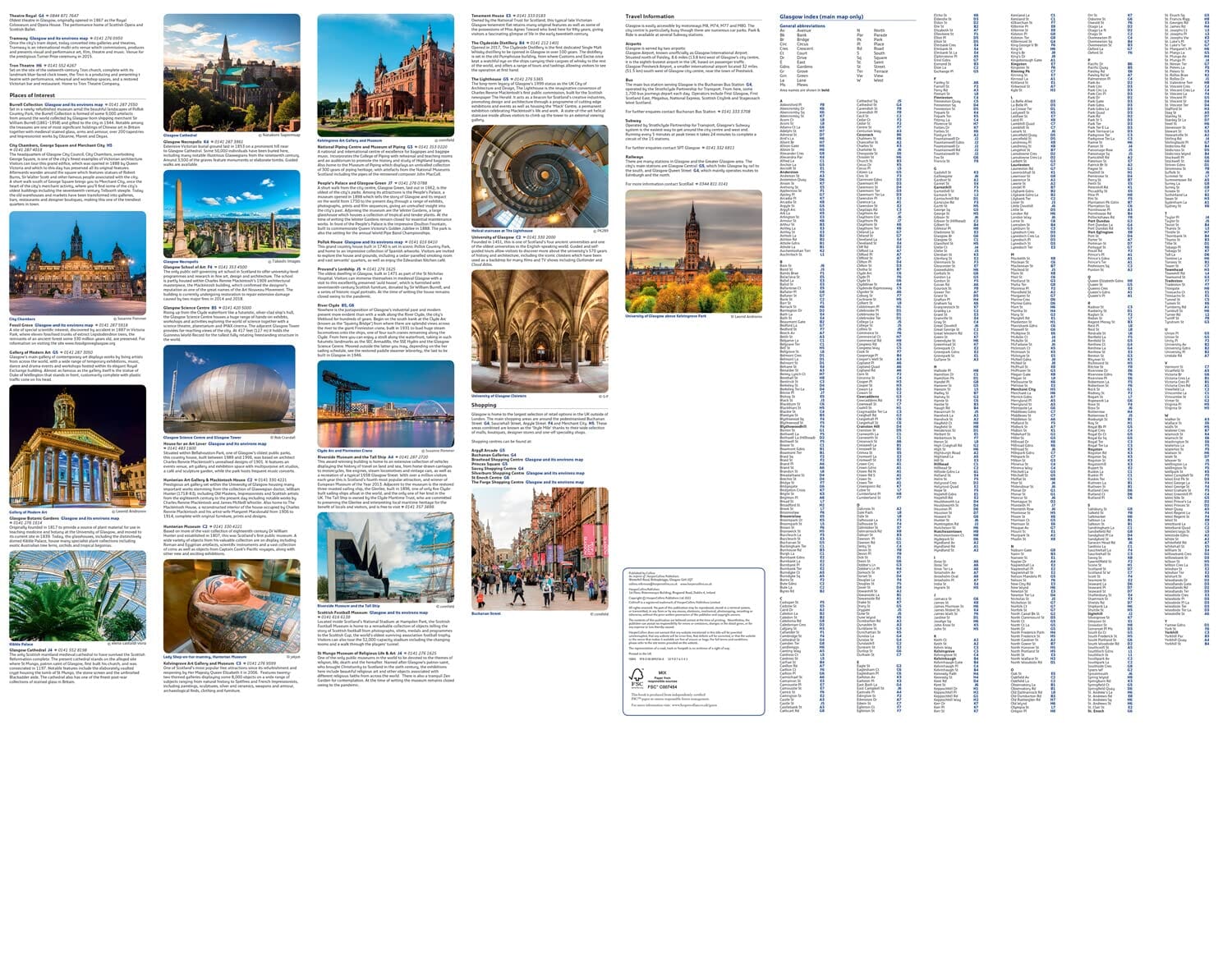 Plan de poche - Glasgow (Écosse) | Collins plan de ville Collins