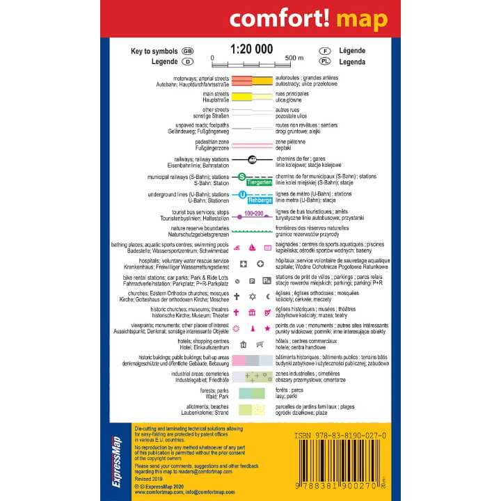 Plan de poche plastifié - Berlin mini | Express Map plan de ville Express Map