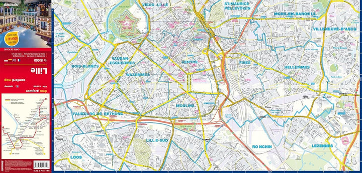 Plan de poche plastifié - Lille | Express Map plan de ville Express Map 