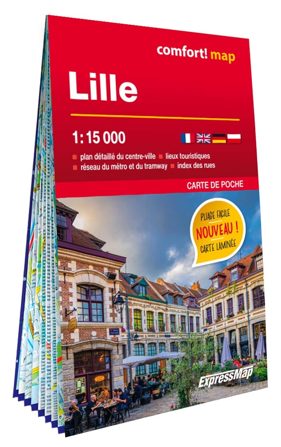 Plan de poche plastifié - Lille | Express Map plan de ville Express Map 
