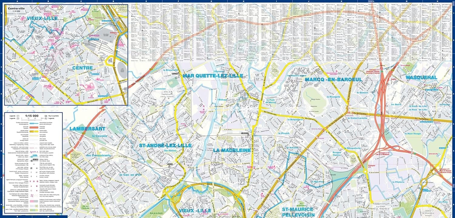 Plan de poche plastifié - Lille | Express Map plan de ville Express Map 