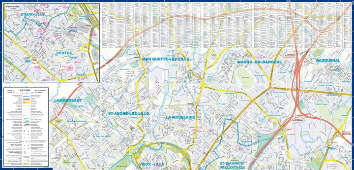 Plan de poche plastifié - Lille | Express Map plan de ville Express Map 