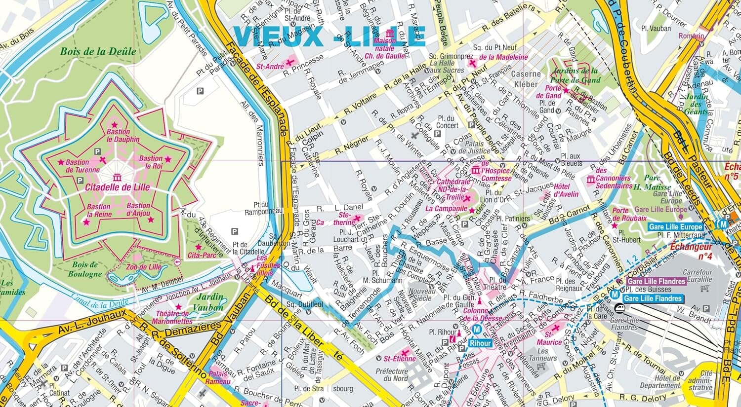 Plan de poche plastifié - Lille | Express Map plan de ville Express Map 